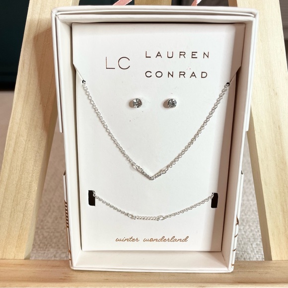 LC Lauren Conrad Jewelry - Minimalist earrings,necklace,bracelet